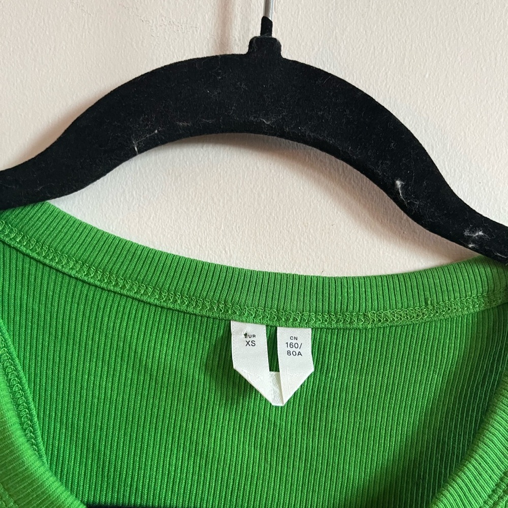 ARKET Racer Green Tank Top - XS - Picture 2 of 6